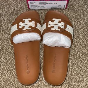 Tory Burch Leigh Anatomic Slide Leather Size 7